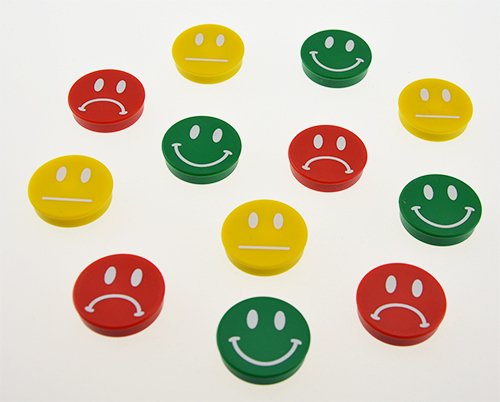 Smiley magnet - Green/happy smiley #2