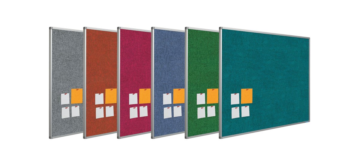 Notice Board, Positive, with Camira Fabric, Blue-violet, 60 x 90 cm ...