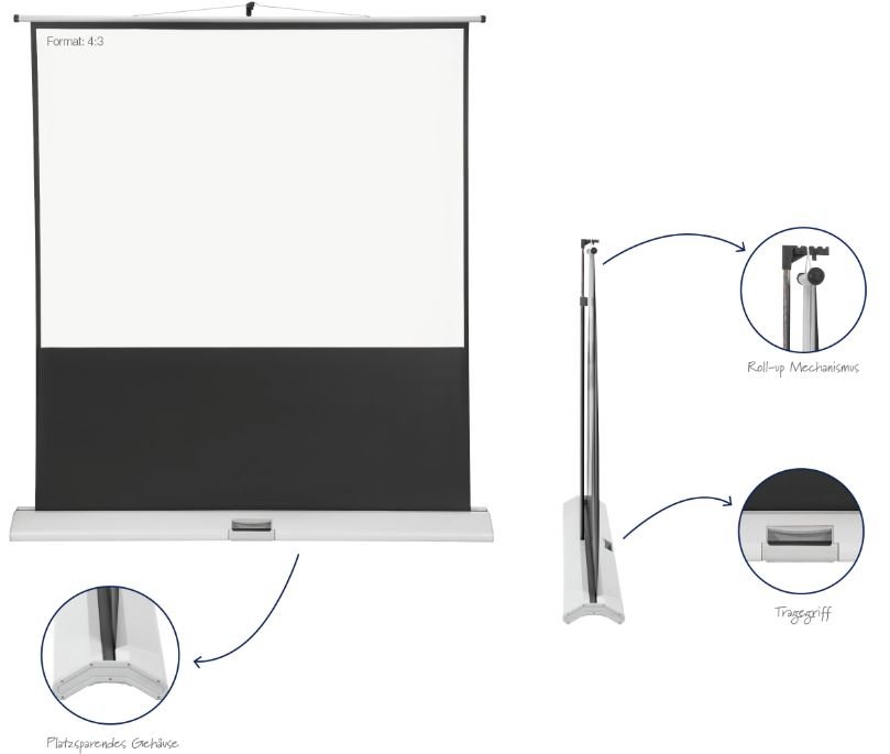 Portable projector screen