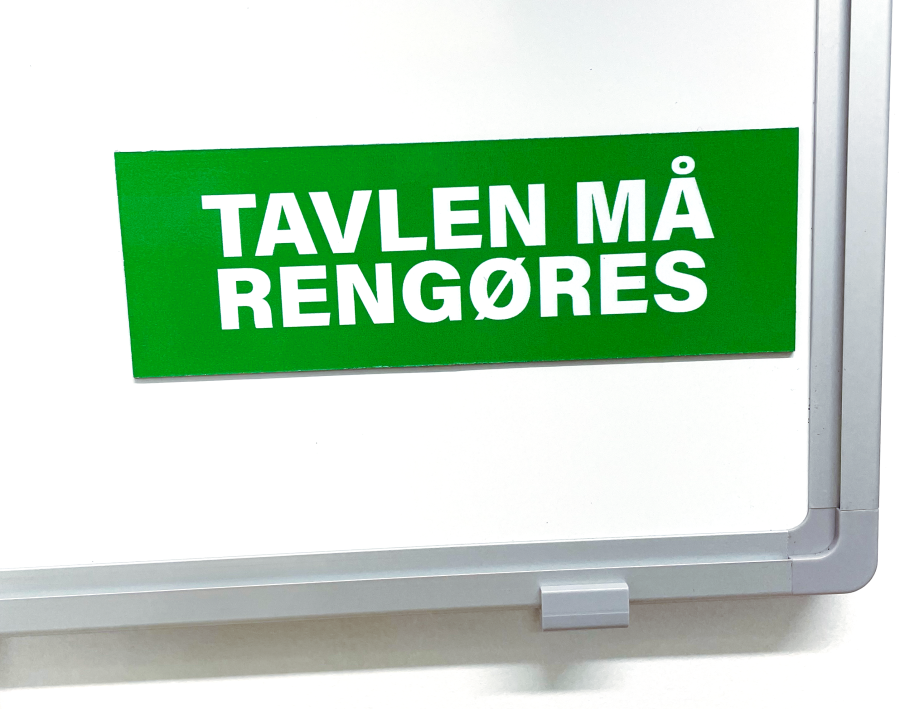 Magnetic sign with cleaning rules for whiteboard, reversible magnet tile HxWxD 50x150x1 mm including print on both sides #2