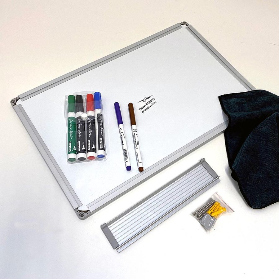 Whiteboard lacquered, 45 x 30 cm, incl. microfiber cloth and 6 markers #4