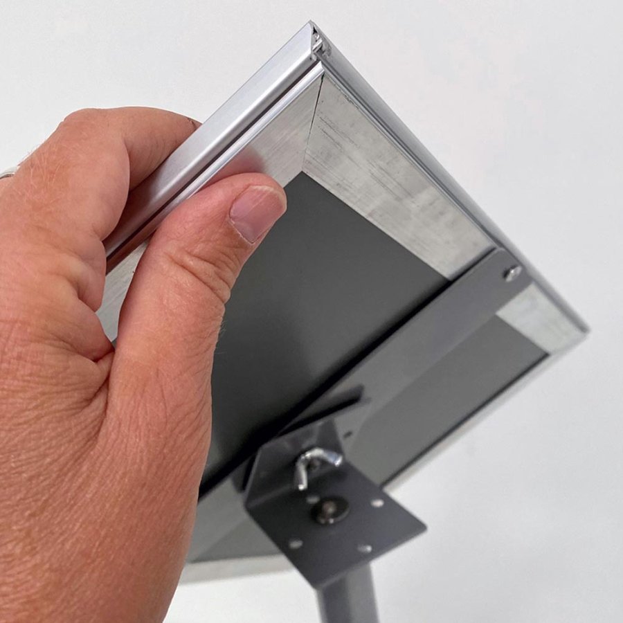 BASIC Infostand A3 - 92mm high - A3 Click frame profile 25mm, silver #9