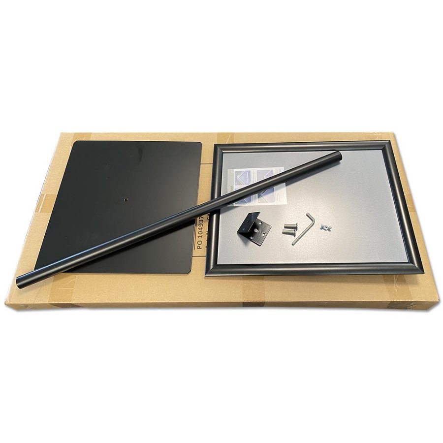 BASIC Infostand A4 - 92mm high - A3 Click frame profile 25mm, black #7