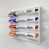 Magnetic pen holder for 4 pens, white plastic with 4 magnets on the back (also includes 4 adhesive pads) #1