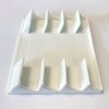 Magnetic pen holder for 4 pens, white plastic with 4 magnets on the back (also includes 4 adhesive pads) #6