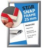 Klapramme Fast-Fix (med tape), alu/sølv, 25 mm profil, A5 #1