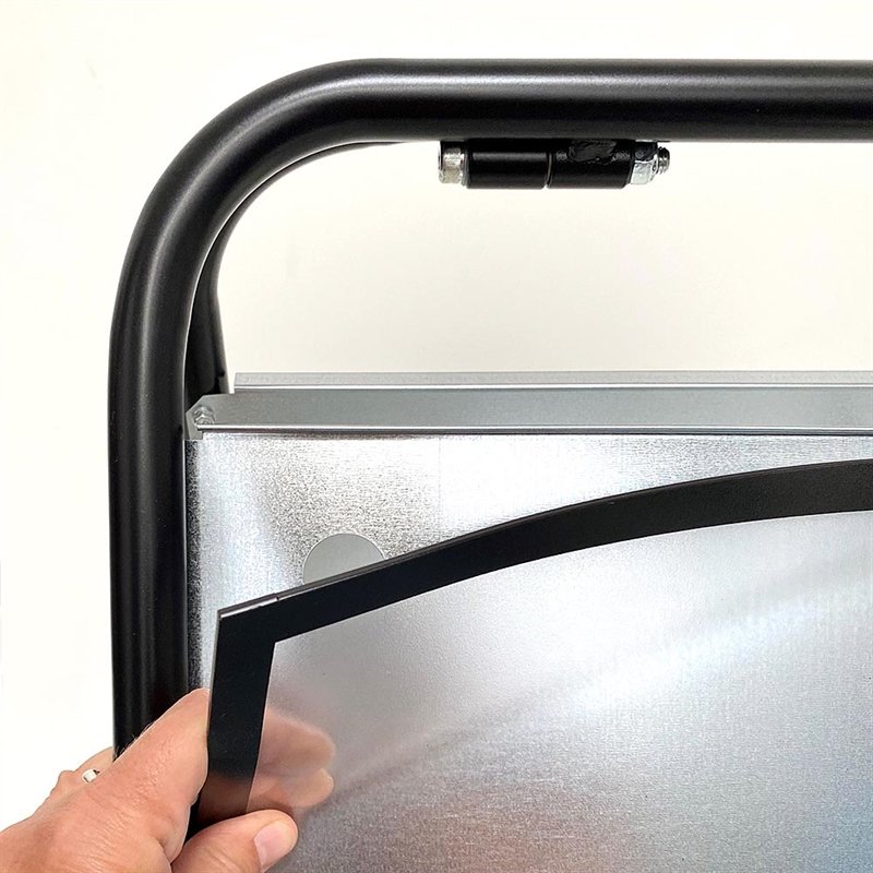 PET frontsheet w/magnet 73x103cm - Black edge #2