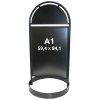 Gothic Circle Street sign with logo plate, black - A1 #2