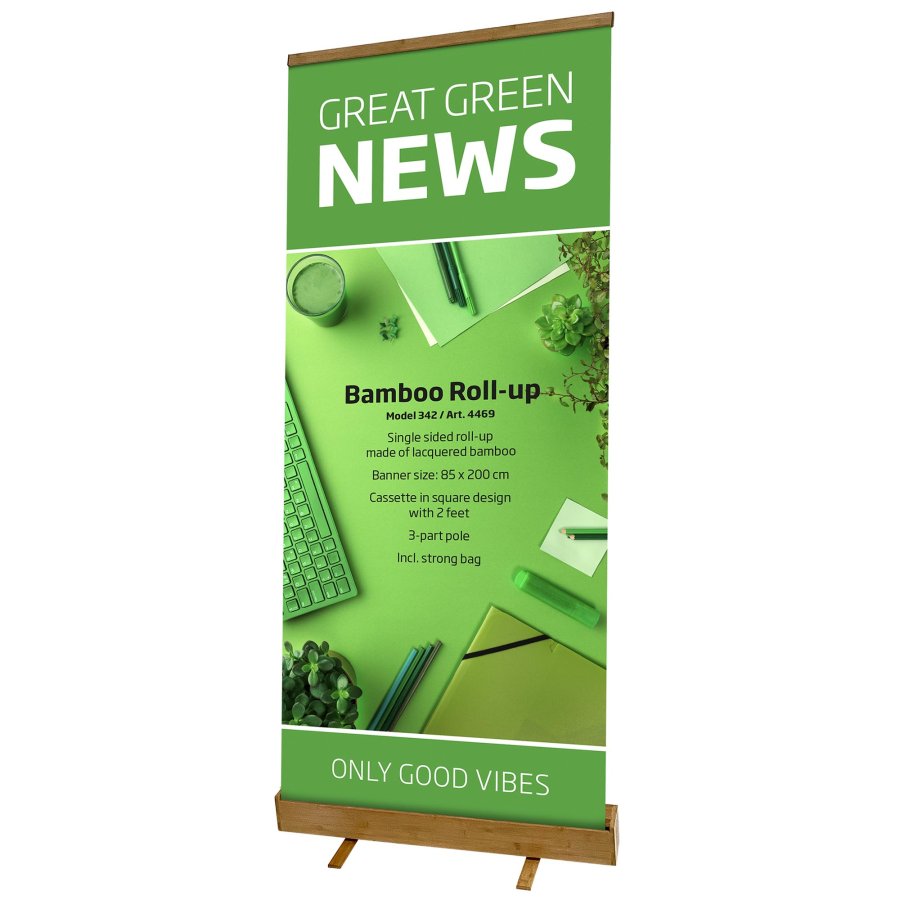 Bamboo Roll-up, single-sided, 85 x 200 cm #1