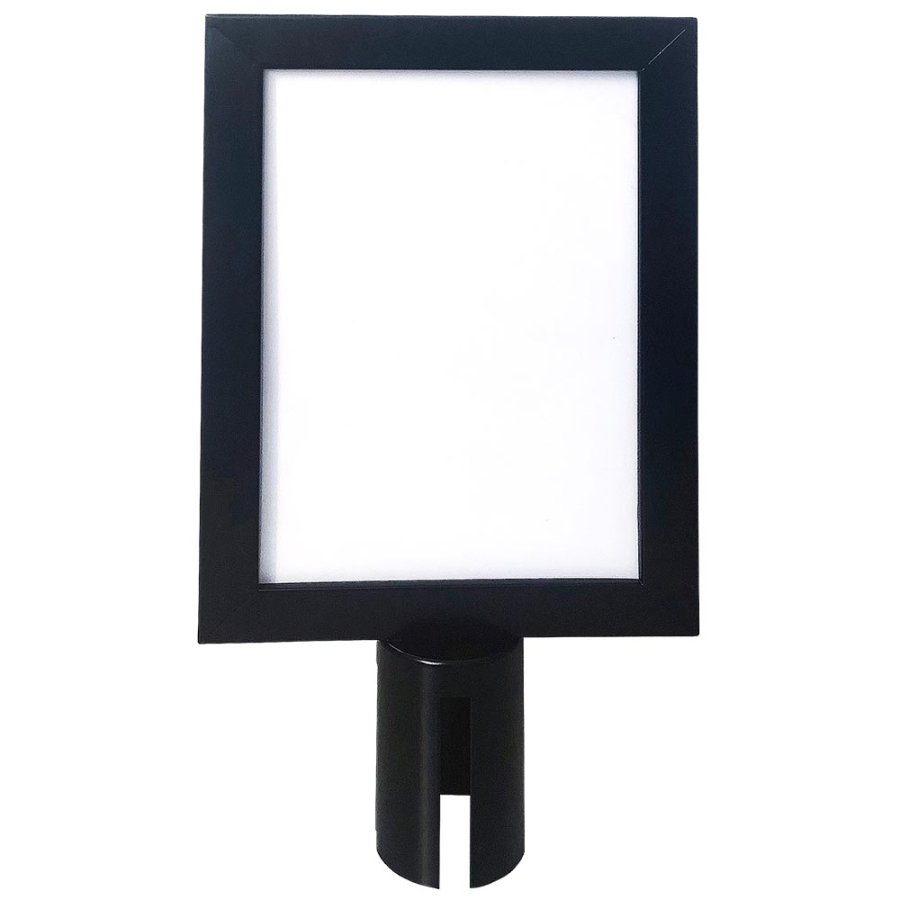 Sign holder for Crowd Barrier Belt system, Black, A4 #4