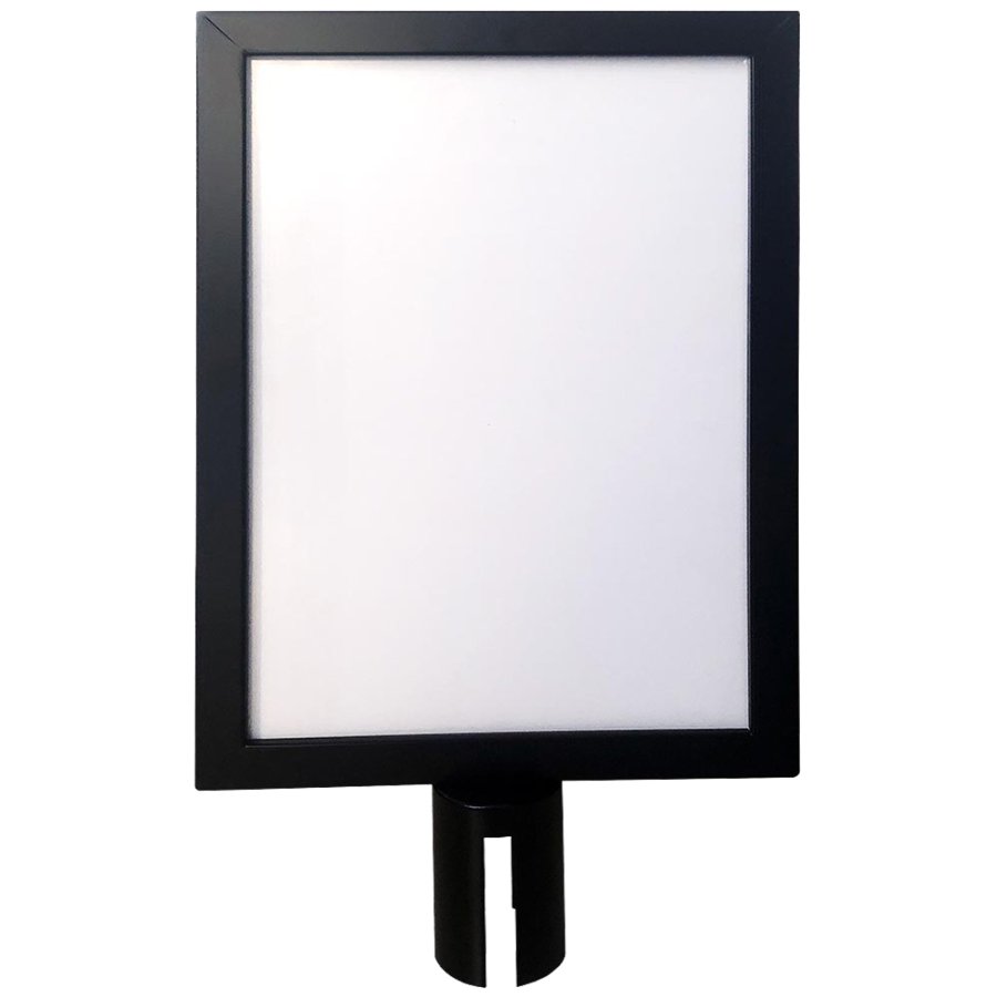 Slide-in frame for Crowd Barrier Belt system, sort, A3 #2