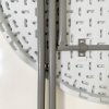 Folding table round Ø 80cm: White Tabletop & Black Steel Frame, Height 110cm #6
