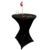 Event Table with Black Tablecloth #1