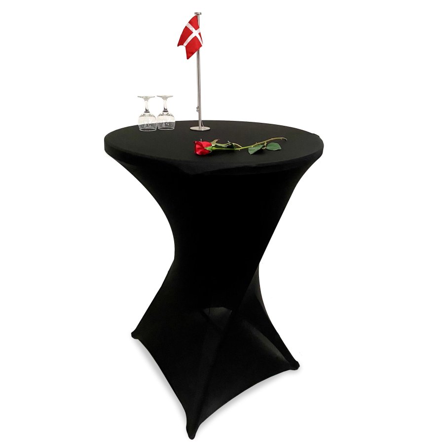 Event Table with Black Tablecloth #1