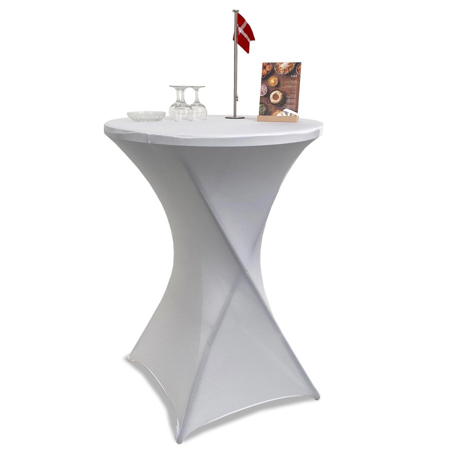 Event Table with White Tablecloth #1