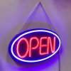 Attractive LED Open Sign - Black Design with Red Text and Blue Circle #4