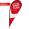 Outdoor Drop Flag, black pole, Small #1