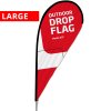 Outdoor Drop Flag, black pole, Large #1
