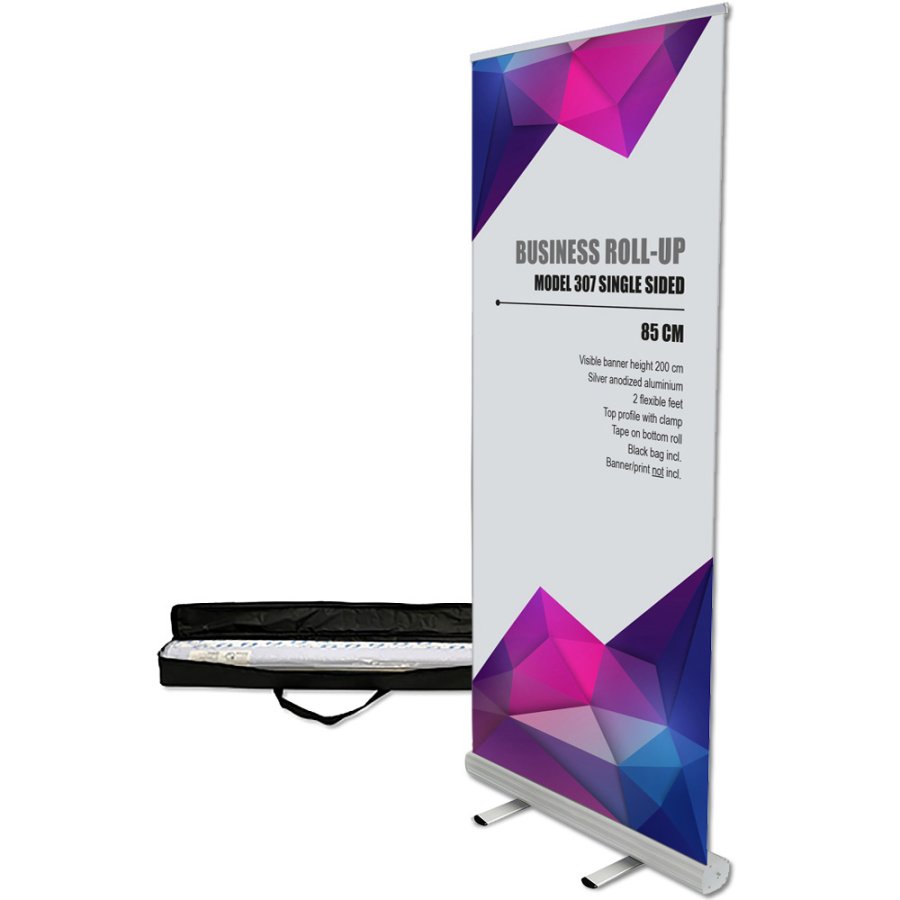 Business Roll-up, single sided, 85 cm, alu, in bag with long zipper #1