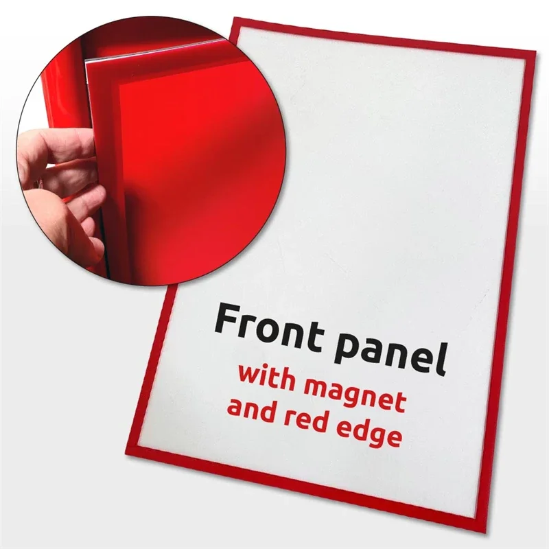 PET faceplate with magnet A1 with red printed edge (RAL3020) #1