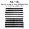5 Top and 5 bottom Complete Strap set for POP-UP WALL Straight 3x3 with clips #1