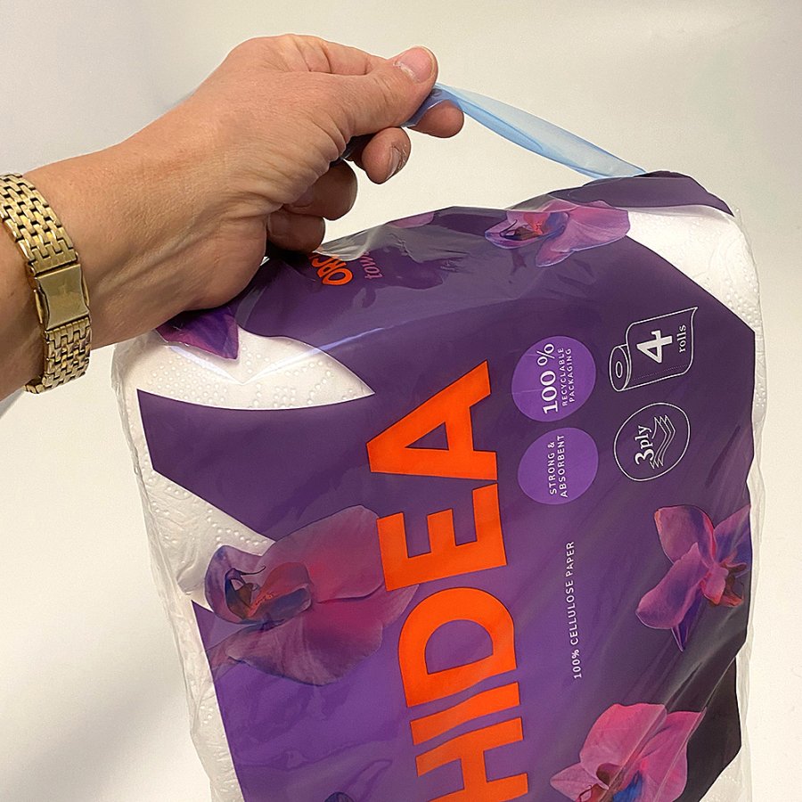 Paper towel, Grite Orchidea, 3-ply, 100% new fiber, 28 rolls