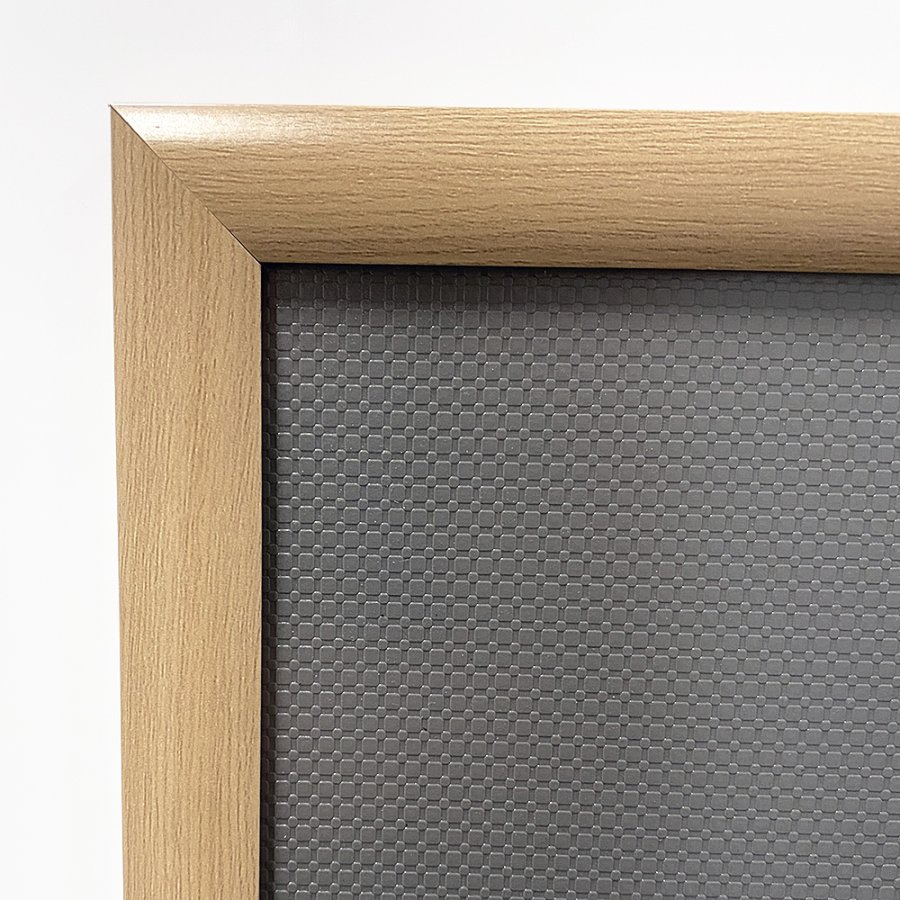 Alu Snap Frame 25 mm A1 in Light Wood Look - Perfect for Presentations