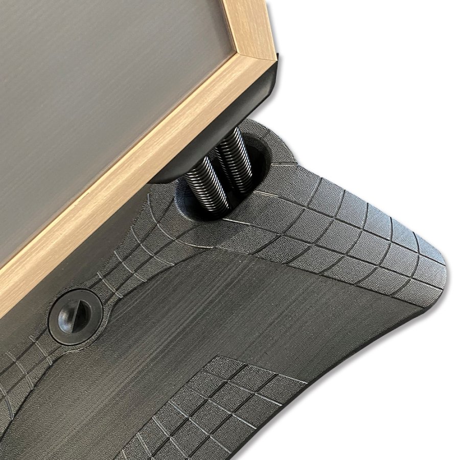 Weather-resistant Wind-Pro Pavement Sign in Black/Light Wood - Size A1