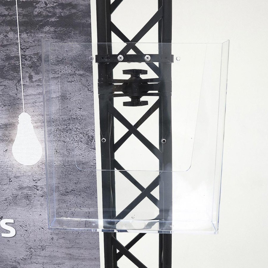 Acrylic holder A4 with fitting, for Crown Truss 10, black