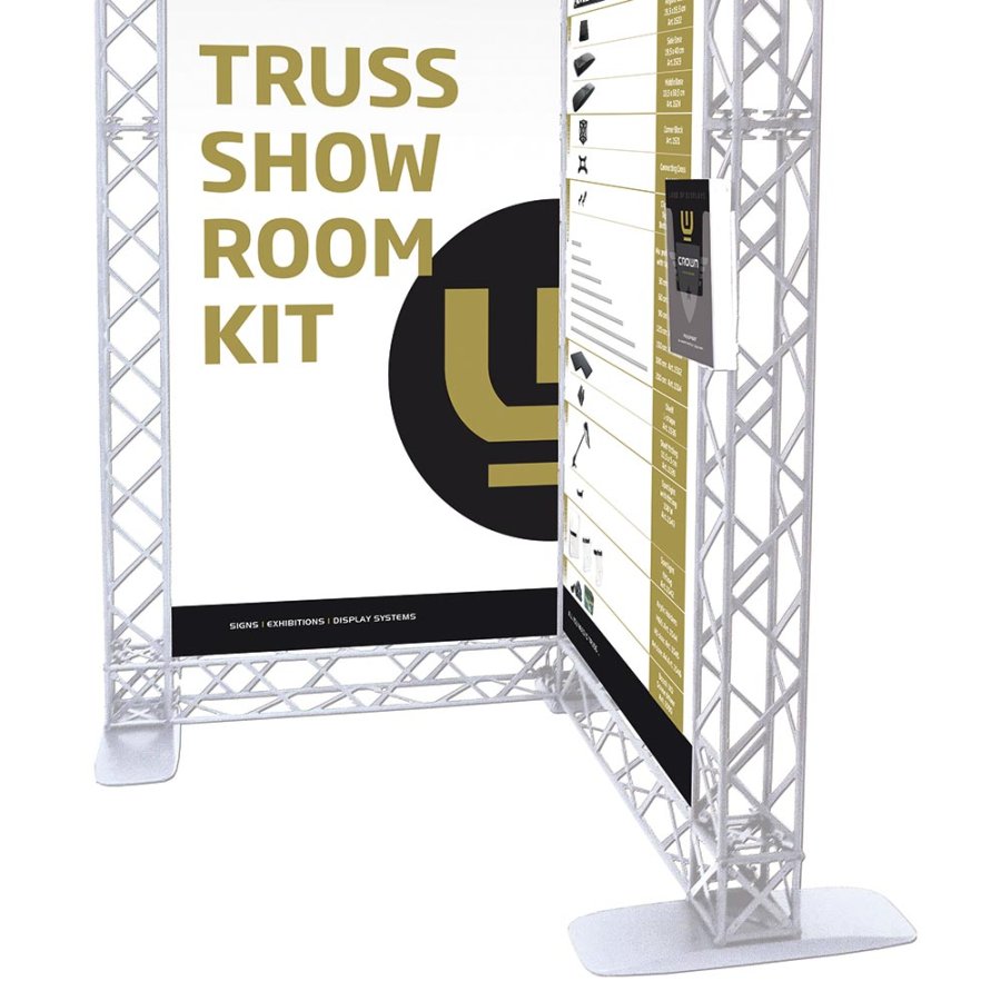 CROWN TRUSS 10x10, Brochure dispenser A4 with fitting - white