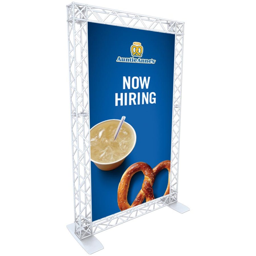 Crown Truss Single Banner, 10 x 10 cm, white exhibition wall