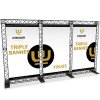 Crown Truss Triple Banner, 10 x 10 cm, black exhibition wall #1