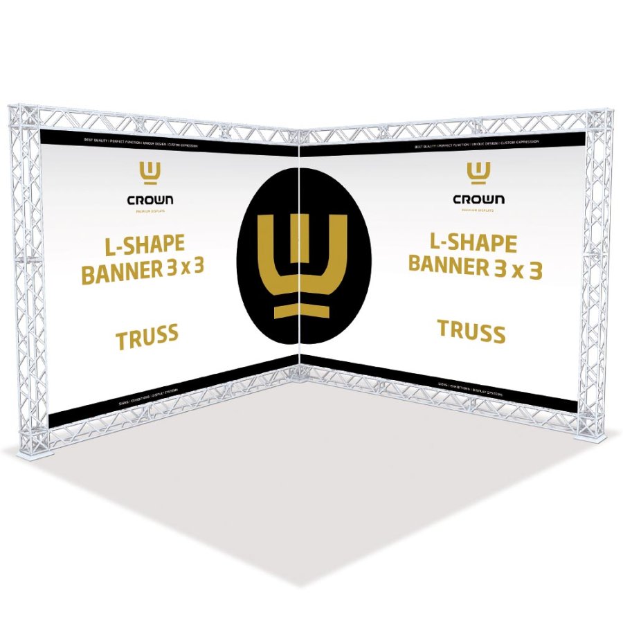 Crown Truss L-Shape 3 x 3 m, 10 x 10 cm, white