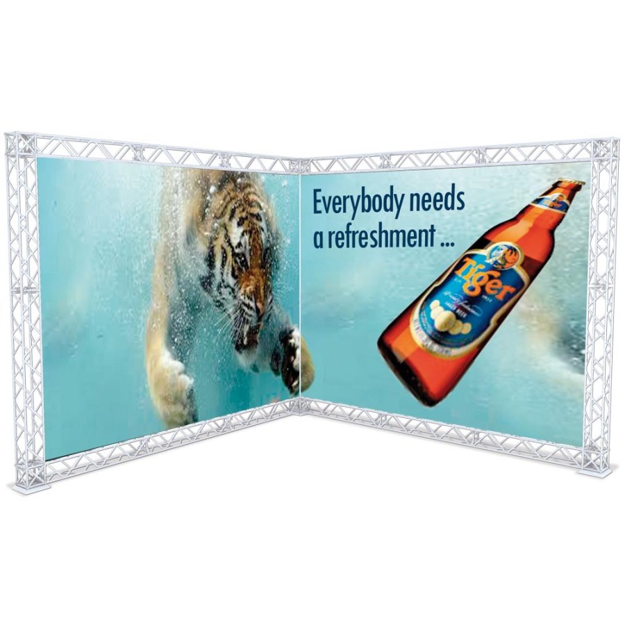 Crown Truss L-Shape 3 x 3 m, 10 x 10 cm, white