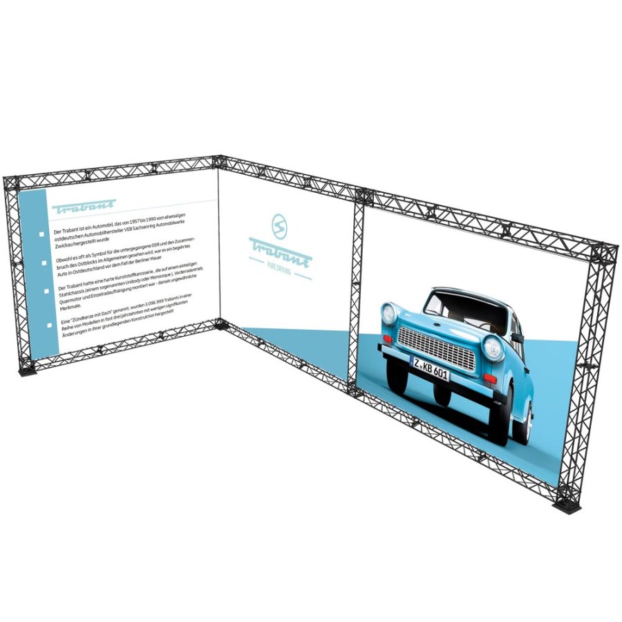 Crown Truss L-Shape 3 x 6 m, 10 x 10 cm, black