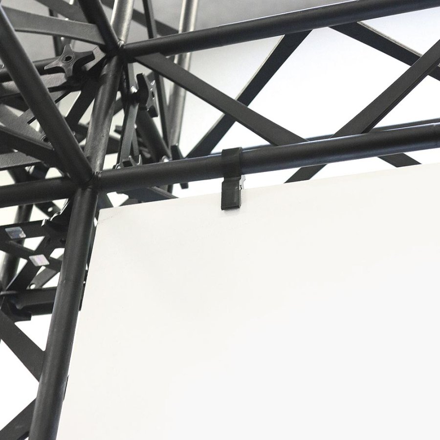 Top Clips, for Crown Truss 15 banner, black