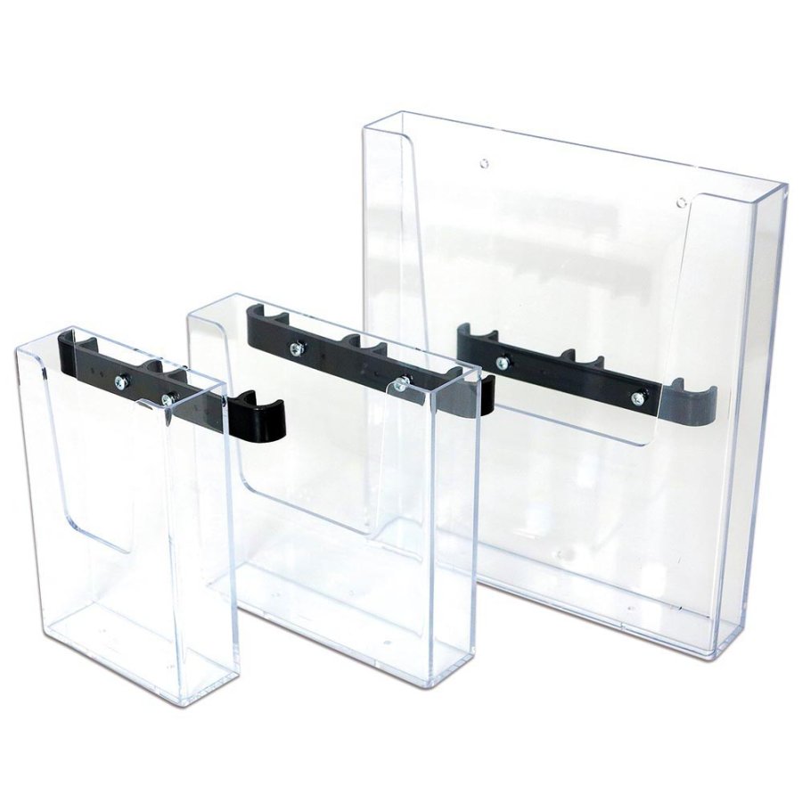Acrylic holder for M65 brochures, incl. black fitting for Crown Truss 15