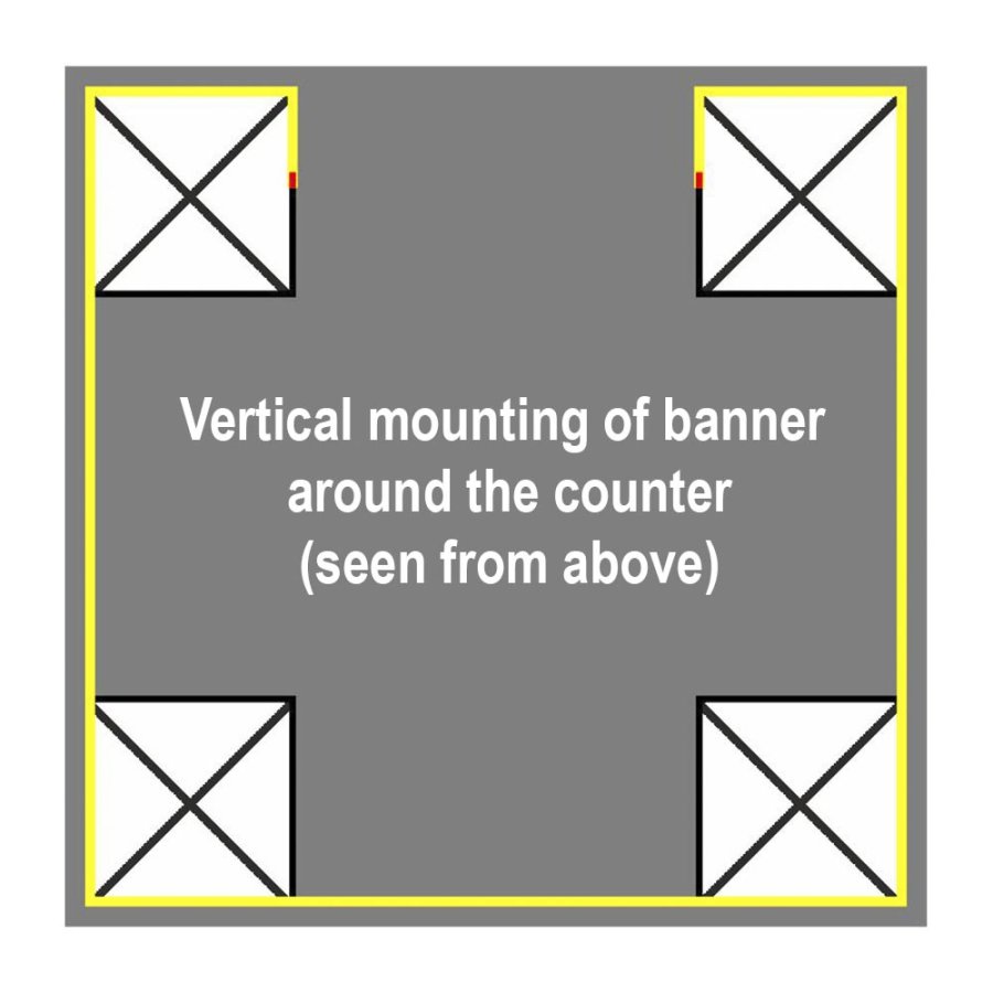 Crown Truss Counter, Square, black desk