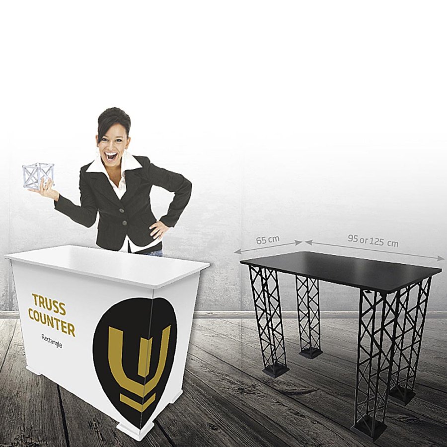 Crown Truss Counter, Rectangle, small, black desk