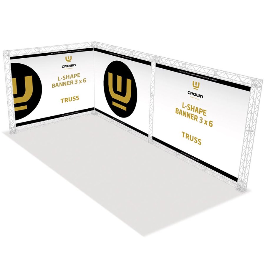 Crown Truss L-Shape 3 x 6 m, 15 x 15 cm, white