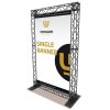 Crown Truss Single Banner, 15 x 15 cm, black exhibition wall #1