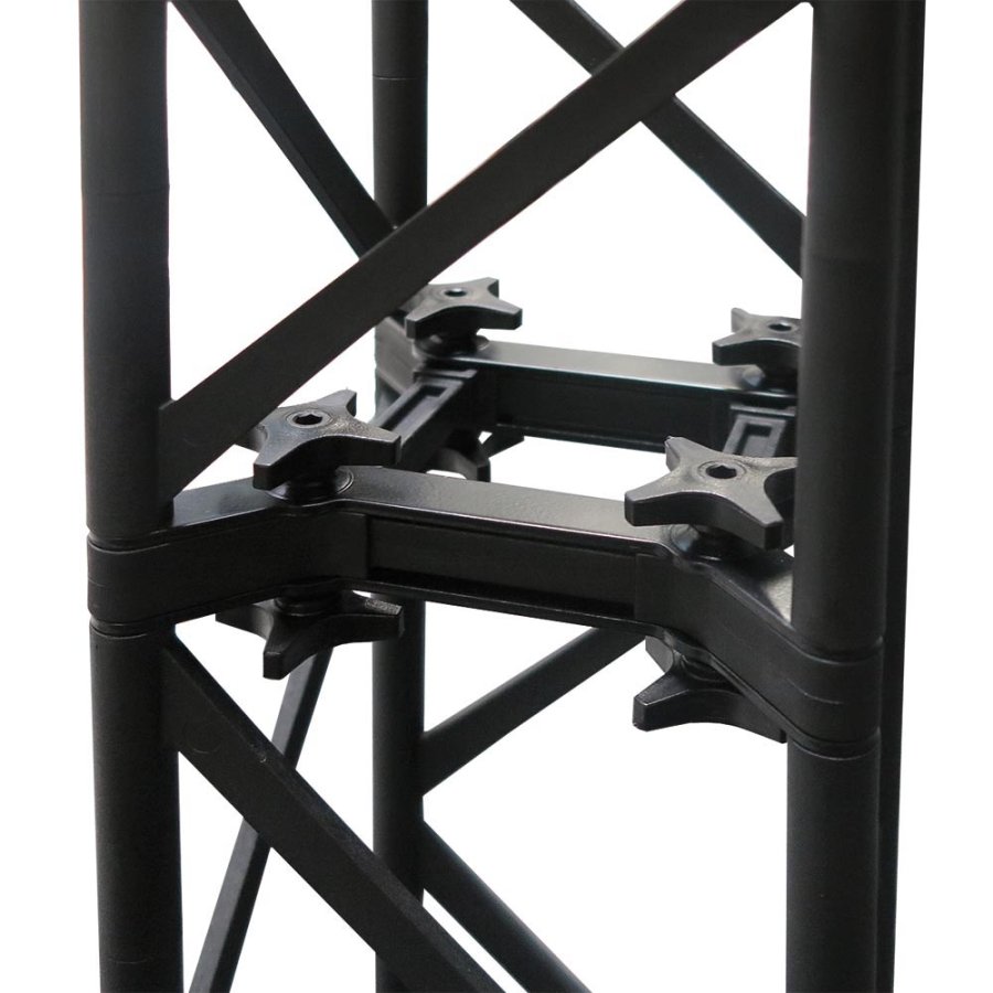 Crown Truss Corner Banner, 15 x 15 cm, black exhibition wall