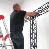 Crown Truss Triple Banner, 15 x 15 cm, black exhibition wall #10