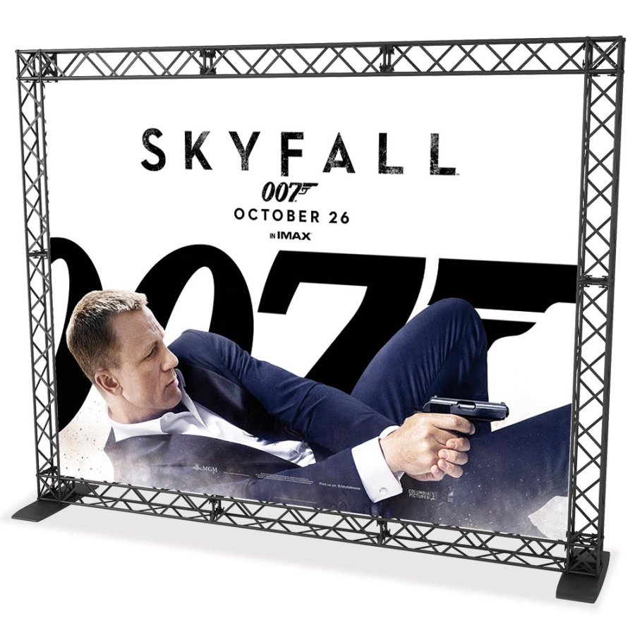 Crown Truss Wall Banner, 15 x 15 cm, black exhibition wall