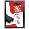 Alu snap frame, black, 20 mm flat profile, A4 #8
