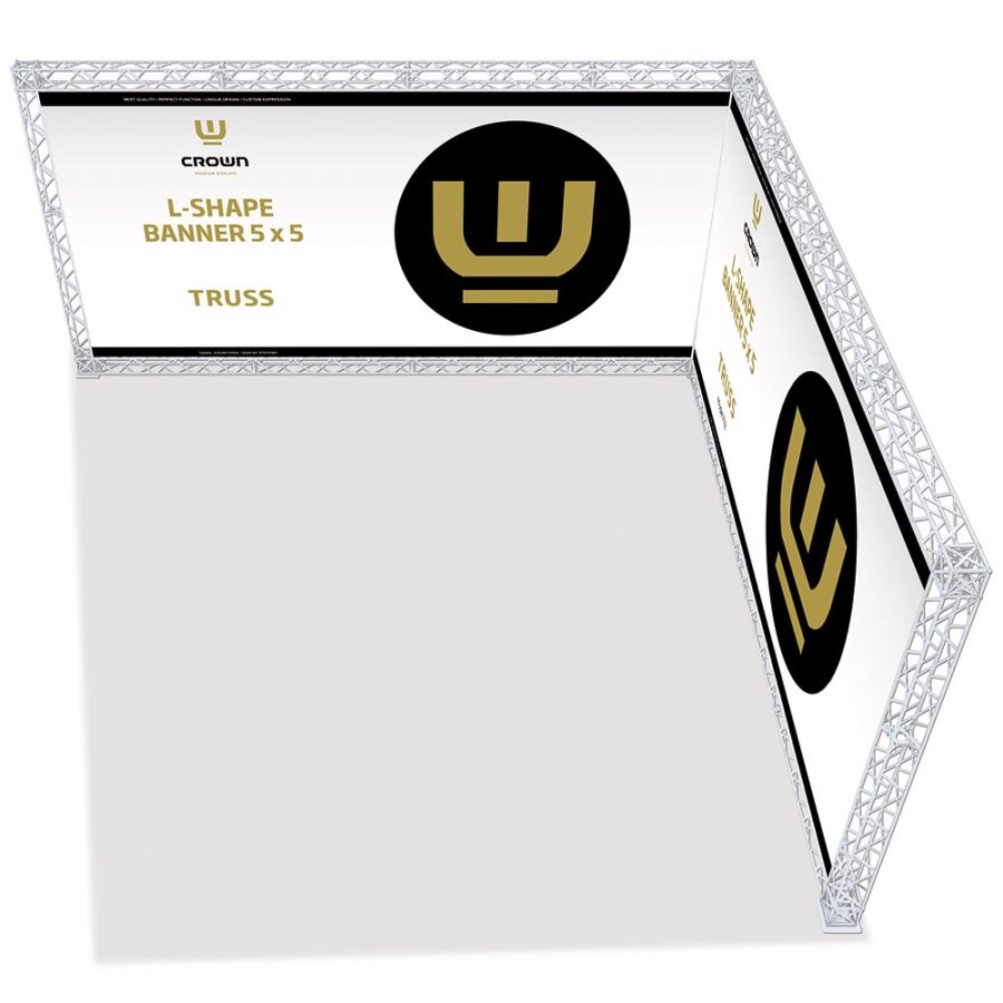 CROWN TRUSS 15 L-shape wall 3 x 3 m, 500 x 500 cm