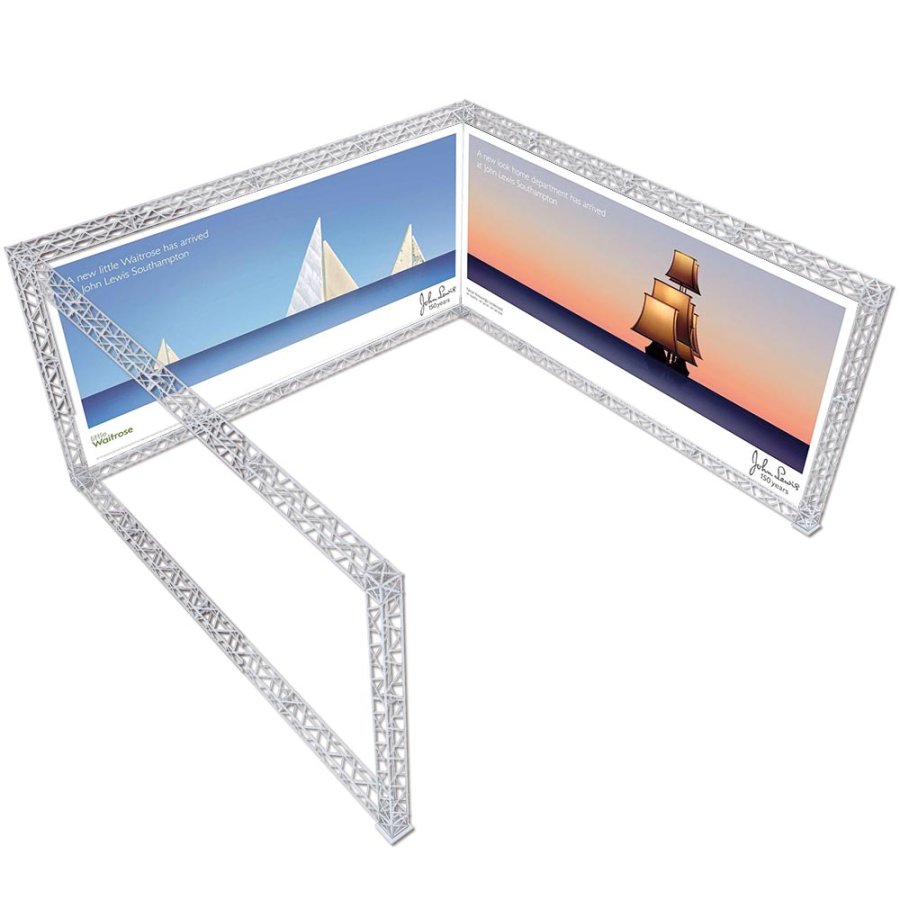 CROWN TRUSS 15 U-shape wall 3 x 3 m, 500 x 500 cm