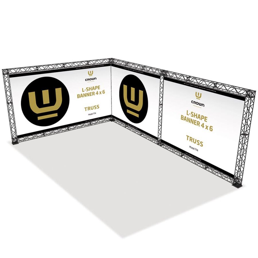 CROWN TRUSS 15 L-shape wall 3 x 3 m, 400 x 600 cm