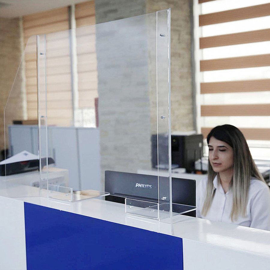 Hygiene Screen, Desk. 90x65cm