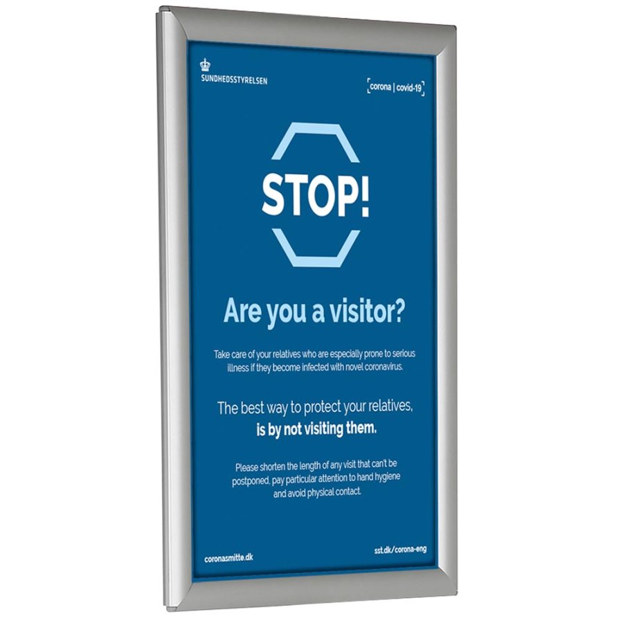 Hand Dispenser Shelf and Alu Snap Frame A3 - Wall Set